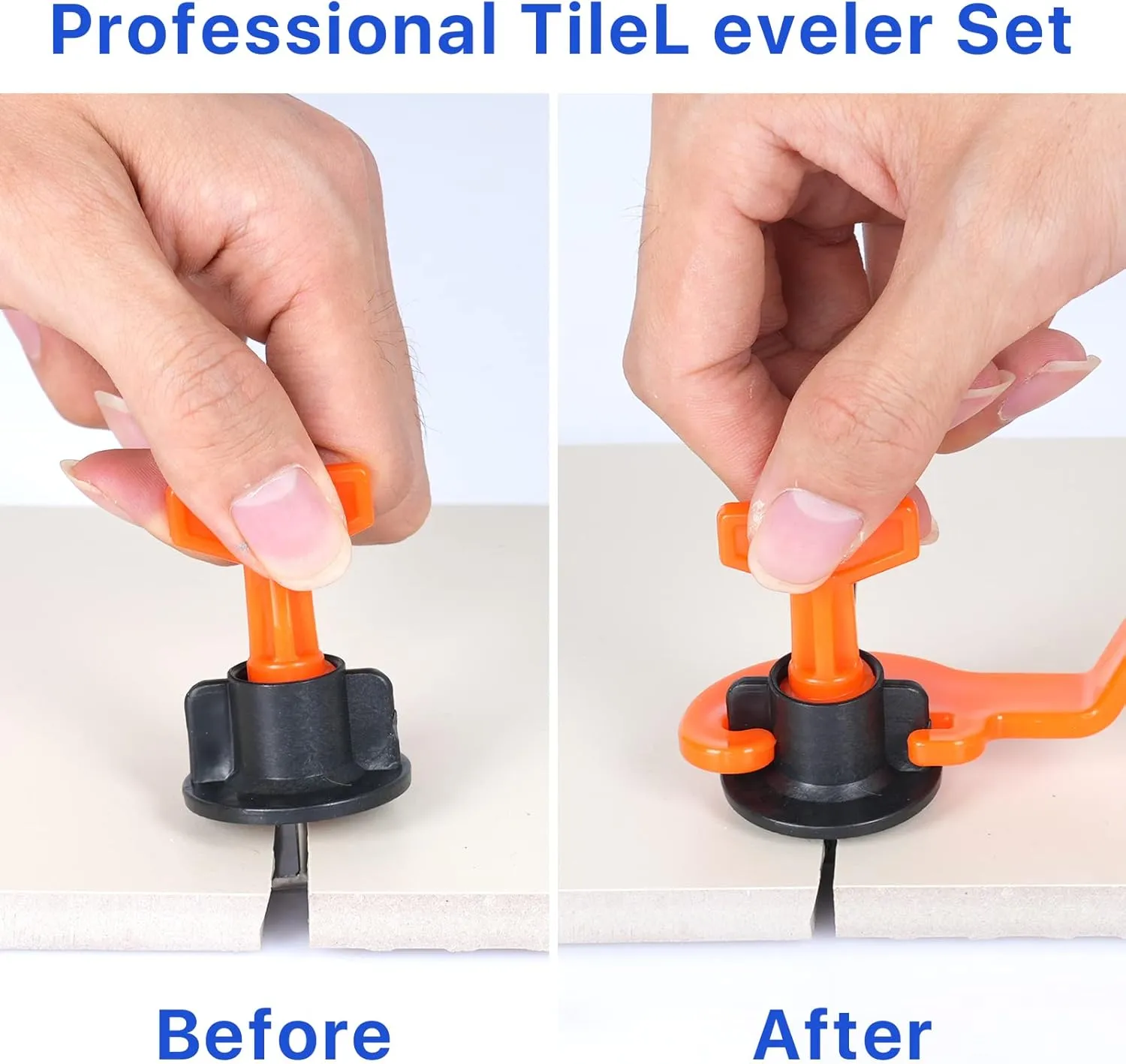 Reusable 1/16" Tile Leveling System Kit (800pcs) w/ 4000 1/12" Cross Spacers   16 Wrenches & 100 Steel Pins - Professional Floor Installation Tools(800, 1/12)