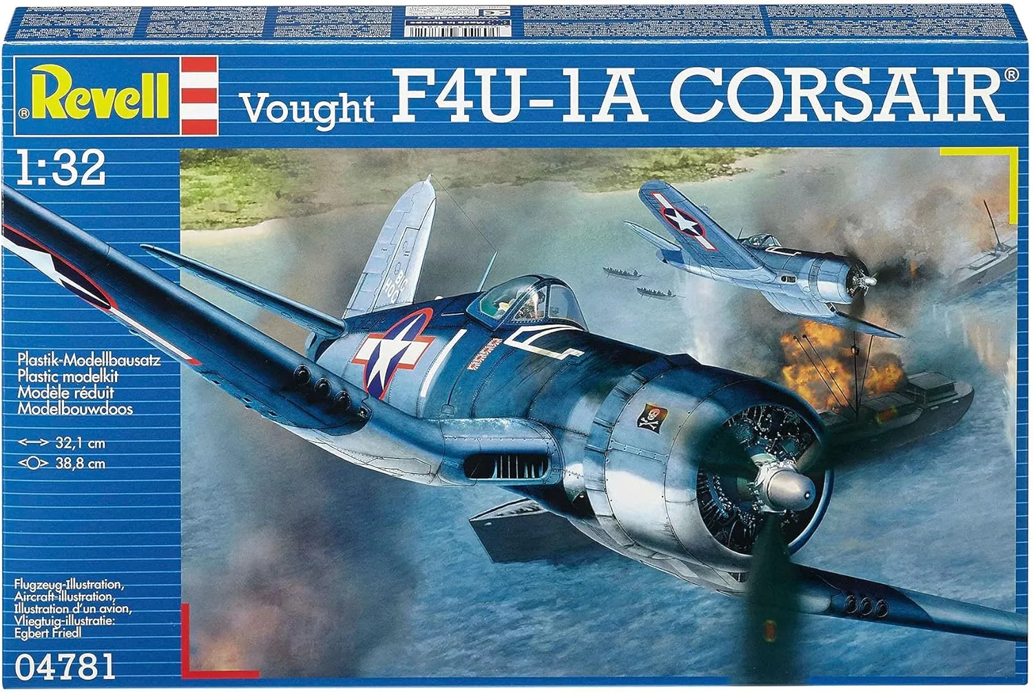 Revell Germany 04781 Vought F4U-1A Corsair Plastic Model Kit (1/32 Scale) Navy