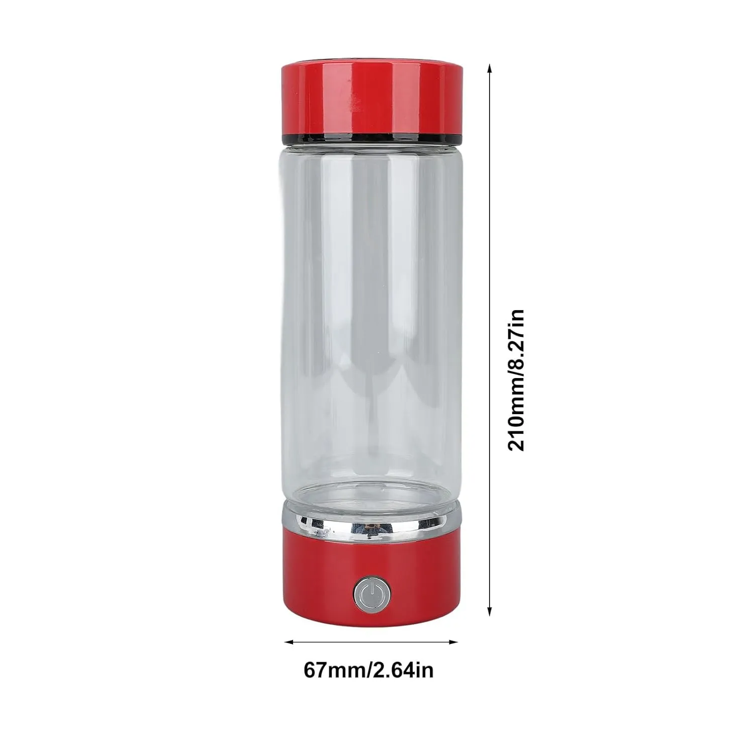Rich Hydrogen Water Bottle, Rechargeable Water Maker Cup Portable Hydrogen Rich Water Bottle with PEM SPE Technology for Home Fitness Office Travel (Red)