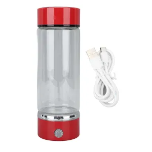 Rich Hydrogen Water Bottle, Rechargeable Water Maker Cup Portable Hydrogen Rich Water Bottle with PEM SPE Technology for Home Fitness Office Travel (Red)