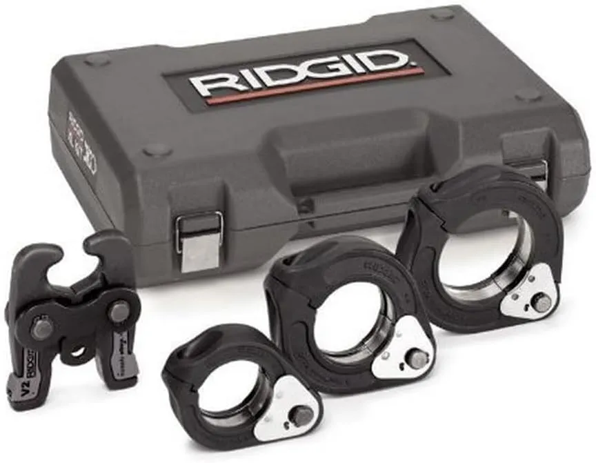 RIDGID 20483 2-1/2" to 4" ProPress Standard XL-C and XL-S Press Tool Jaw Ring 5-Piece Kit for Standard Press Tools with Case