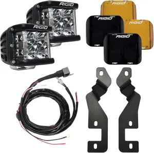 RIGID INDUSTRIES – A-Pillar LED Light Mount Kit, Fits 2021 Ford Bronco Sport - Includes D-SS Series Side Shooter Light Pods with Flood Optics