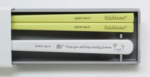 [Rilakkuma] Chopsticks & Spoon Set with Case OSK Japan 2022