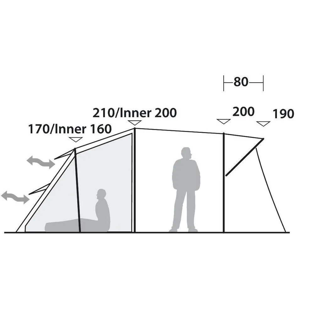 Robens Wolf Moon 5XP - 5 person polyester tunnel tent - SPECIAL PRICE