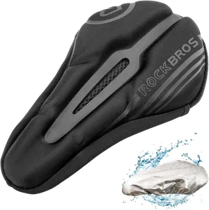ROCKBROS Bike Seat Cushion Bike Seat Cover for Men Women Comfortable Memory Foam Gel Padded Suitable for Spin/Road/Mountain Bike, BMX, Touring&Commuting
