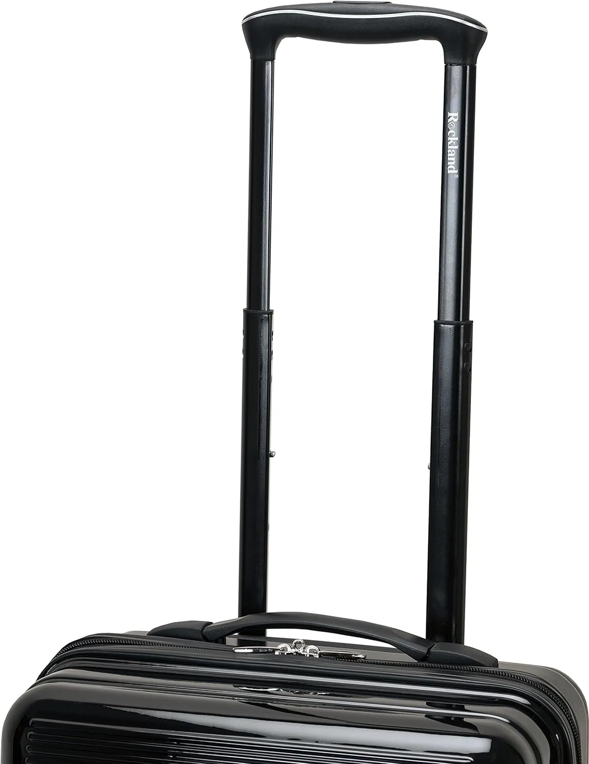 Rockland Horizon Hardside Expandable Spinner Wheel Luggage, Black, 3-Piece Set (20/24/28)