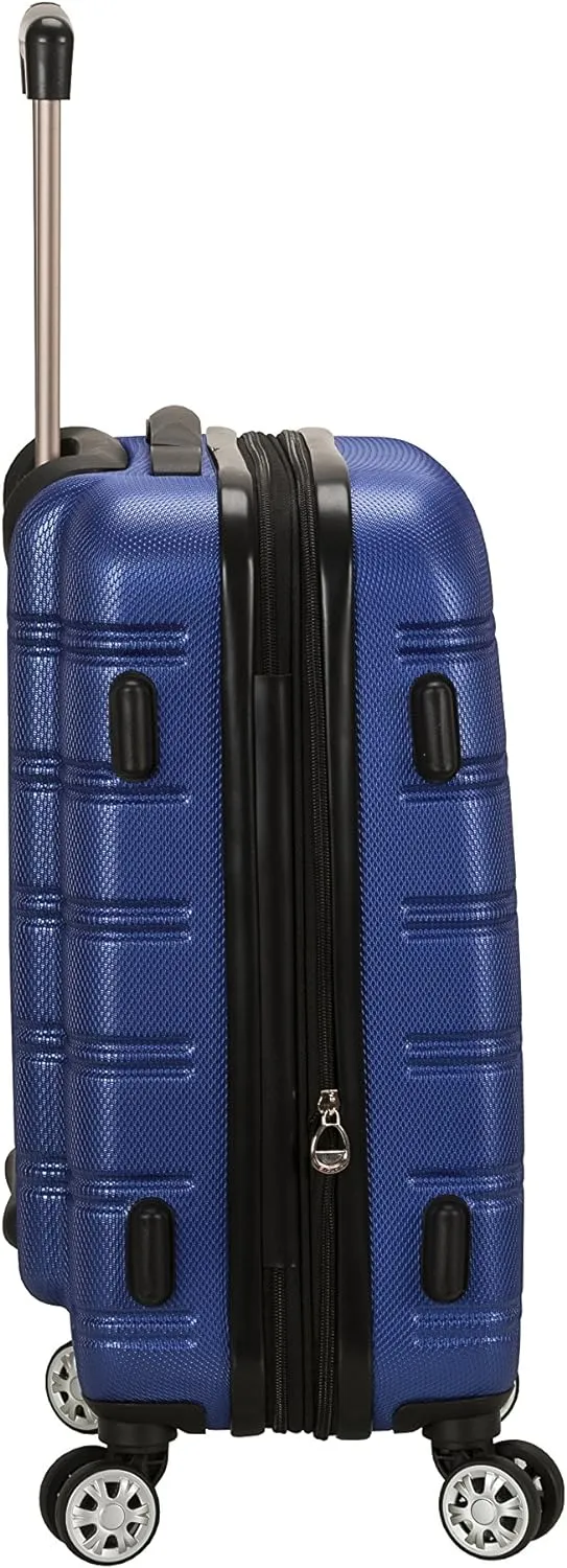 Rockland Melbourne Hardside Expandable Luggage with Spinner Wheels, Blue, 3-Piece Set (20/24/28)