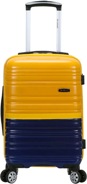 Rockland Melbourne Hardside Expandable Spinner Wheel Luggage, Two Tone Navy, Carry-On 20-Inch