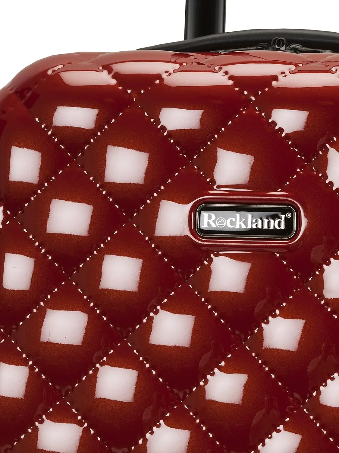 Rockland Quilt Hardside Expandable Spinner Wheel Luggage, Red, 3-Piece Set (20/24/28)
