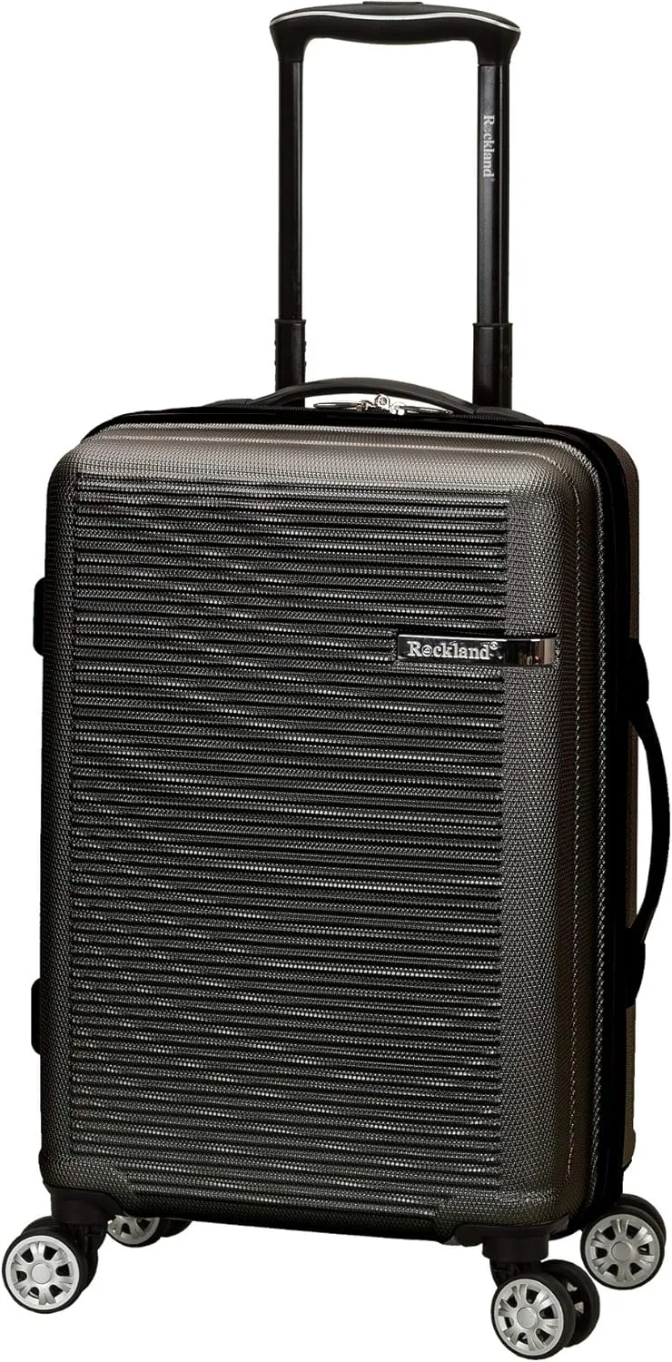 Rockland Skyline Hardside Spinner Wheel Luggage, Grey, 3-Piece Set (20/24/28)