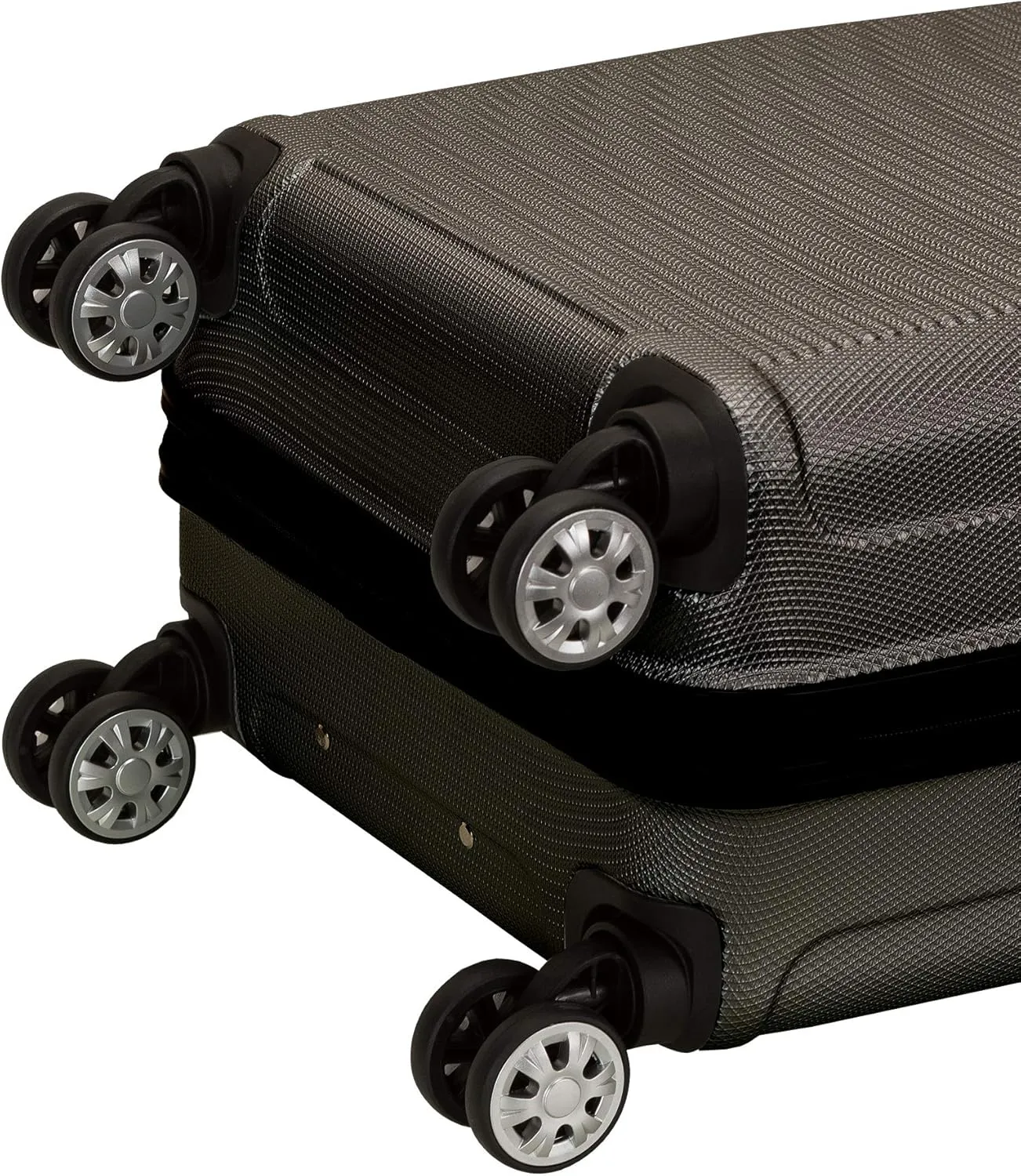 Rockland Skyline Hardside Spinner Wheel Luggage, Grey, 3-Piece Set (20/24/28)