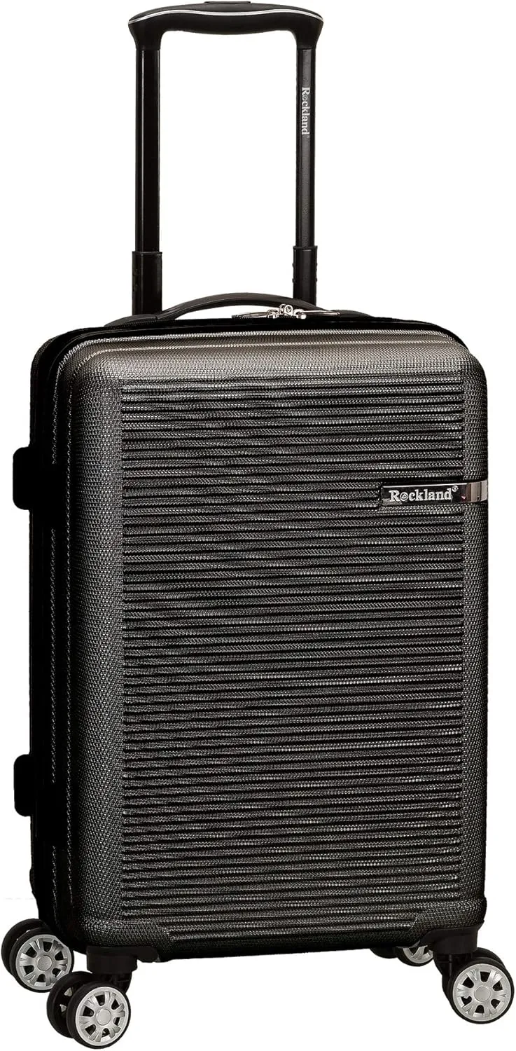 Rockland Skyline Hardside Spinner Wheel Luggage, Grey, 3-Piece Set (20/24/28)