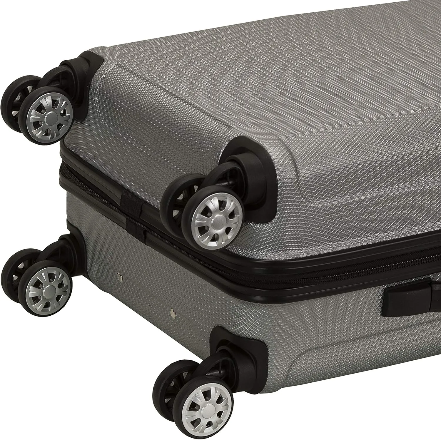 Rockland Skyline Hardside Spinner Wheel Luggage, Silver, 3-Piece Set (20/24/28)