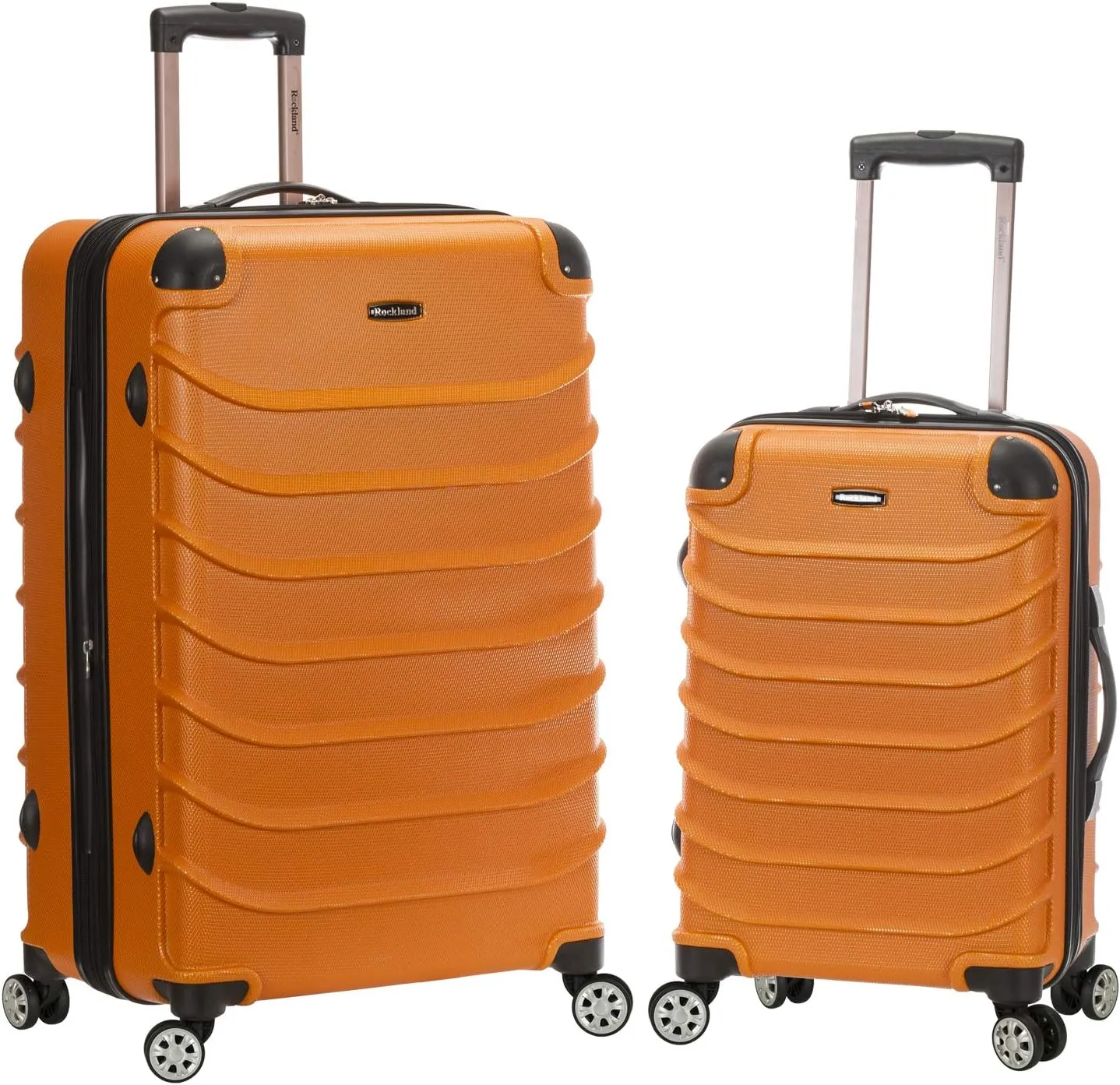 Rockland Speciale Hardside Expandable Spinner Luggage, Orange, 2-Piece Set (20/28)