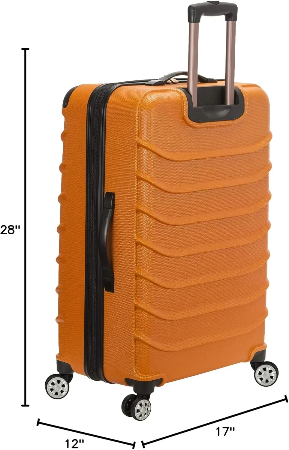 Rockland Speciale Hardside Expandable Spinner Luggage, Orange, 2-Piece Set (20/28)
