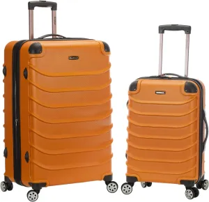 Rockland Speciale Hardside Expandable Spinner Luggage, Orange, 2-Piece Set (20/28)