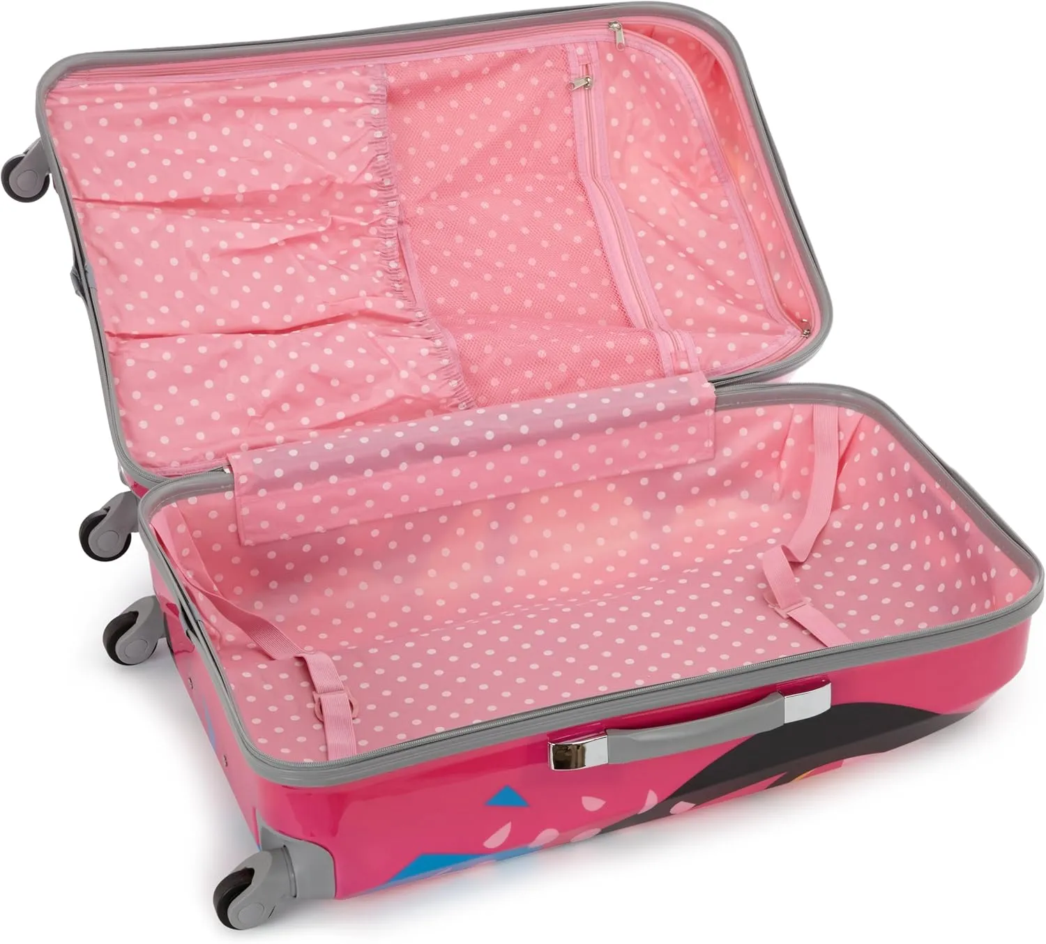 Rockland Vision Hardside Spinner Wheel Luggage, Pink, Multicolor, 3-Piece Set (20/24/28)