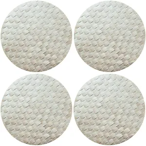 Round Placemat Bundle (Ecru Light, Set of 4) (4 Items)