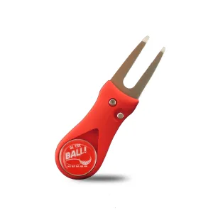 RPG Featherlite Switchblade Divot Tool (Red-Be the Ball)