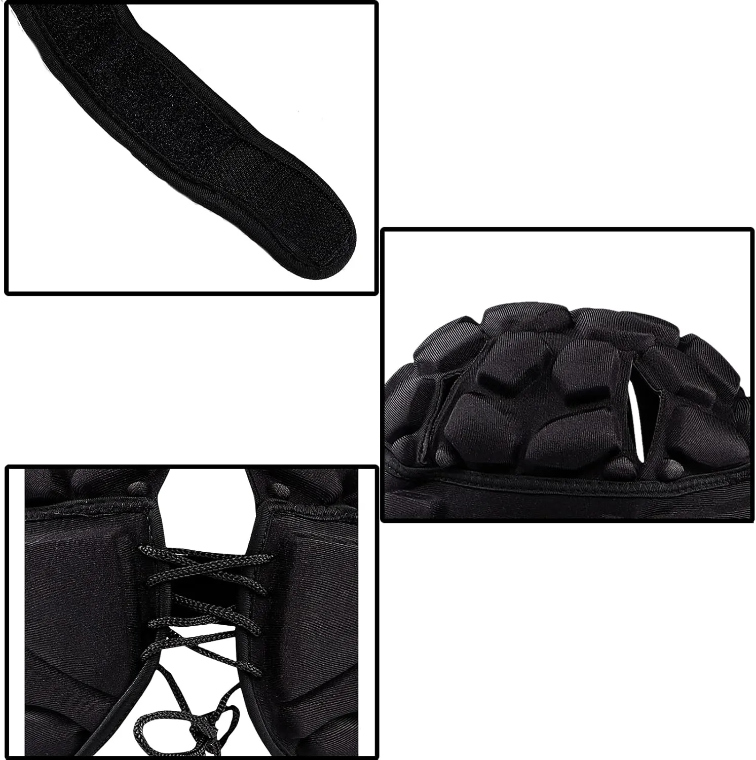 Rugby Helmet Soft Shell Headgear 7v7 Soccer Goalie Foam Padded Head Protector Support Goalkeeper Adjustable Autism Helmet Rugby Flag Football Helmet for Youth Adults