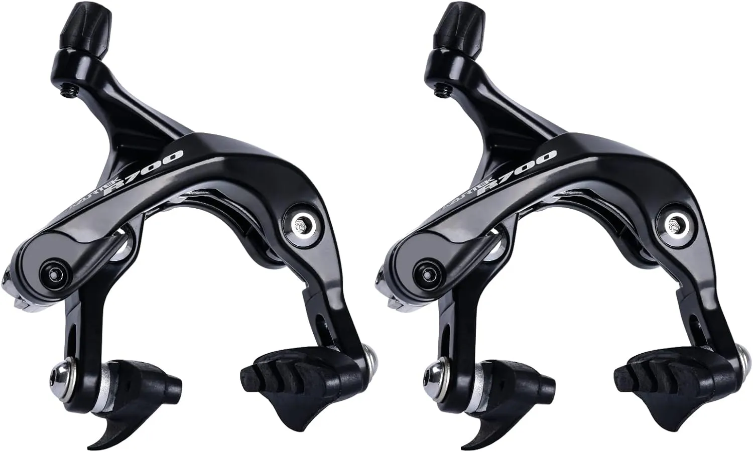 RUJOI Road Bike Brake Calipers,Premium Aluminum Dual Pivot Brake Caliper with Alloy Shoe Pads for Road Bike(Front & Rear)