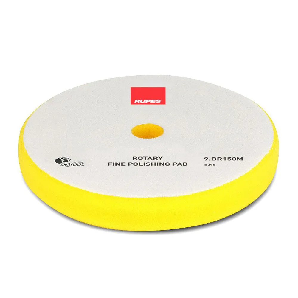 RUPES Bigfoot 130/135mm Yellow Rotary Fine Polishing Pad 9.BR150M