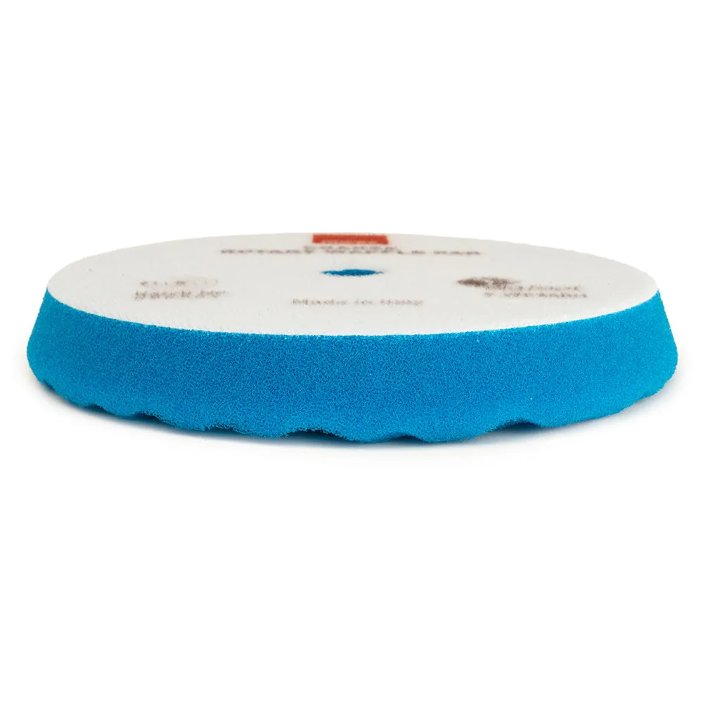 RUPES Rotary Waffle Coarse Foam Cutting Pad, 9.WF180H - 6", Blue
