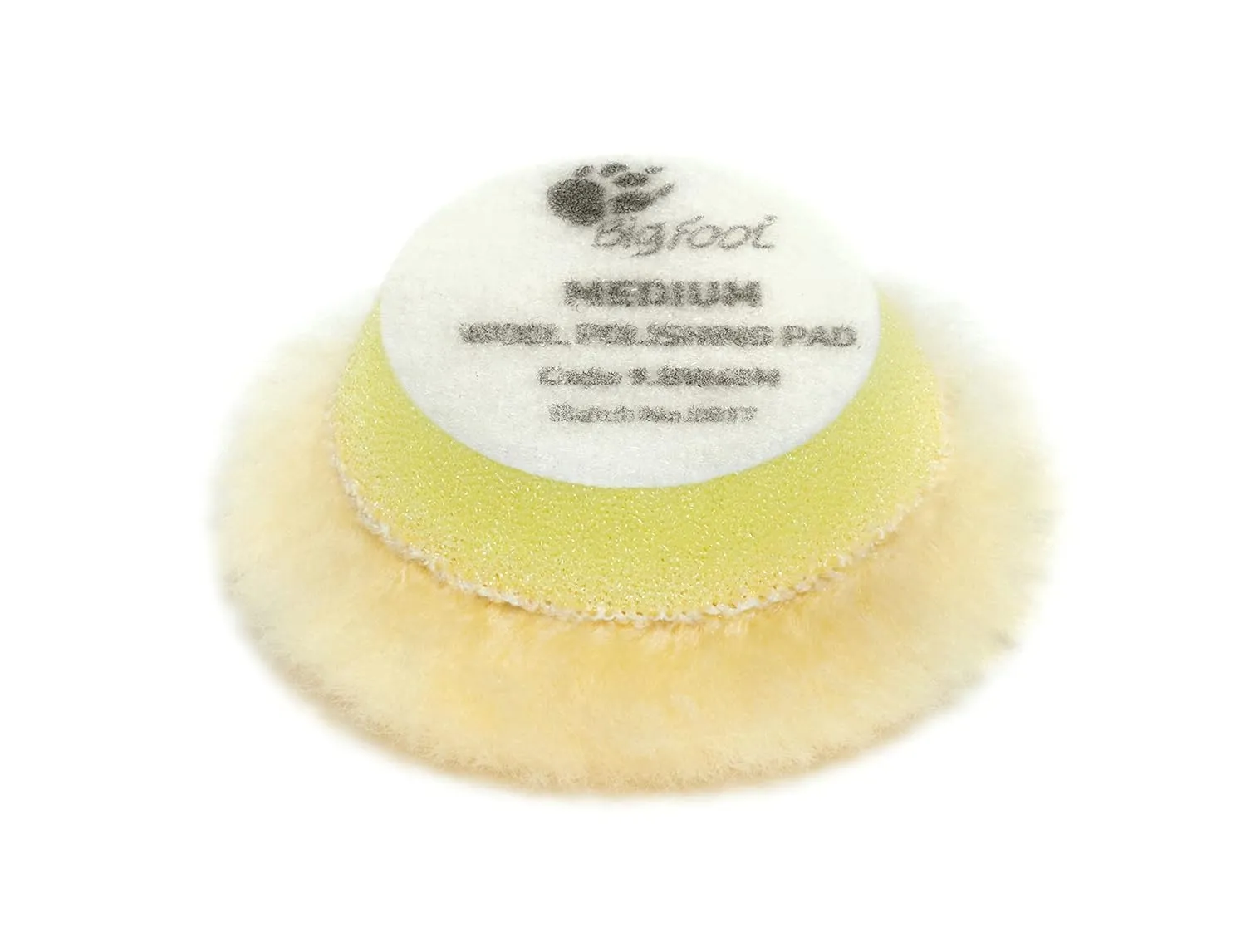 RUPES Wool Polishing pad for Car Sanding, Polishing & Waxing, Dual Action Polisher Pad, Car Cleaning Supplies for Compounding, Buffing Pads (Yellow, 30/45mm, Medium, 4 pcs)