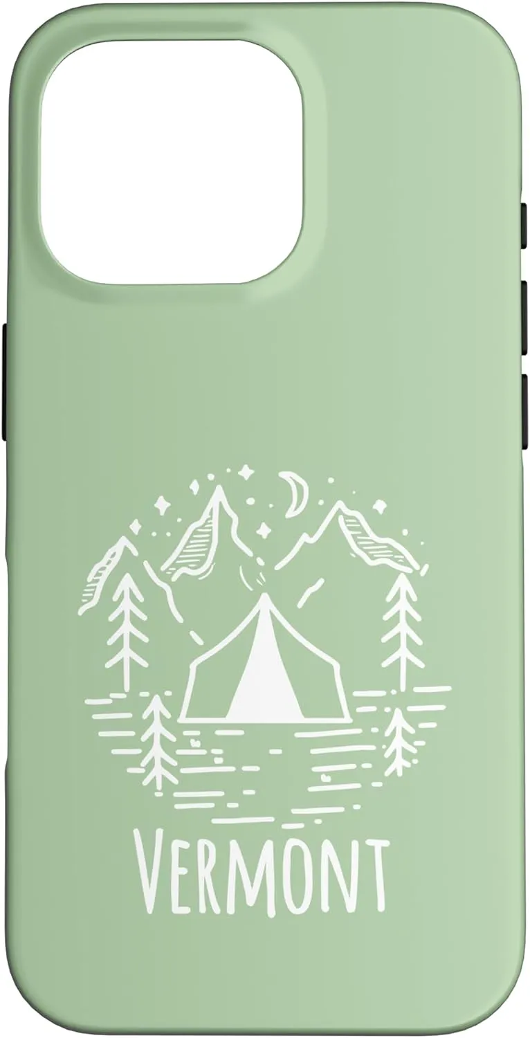 Rustic Tent Camping Mountains Wilderness Campground Vermont Case for iPhone 16 Pro