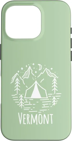 Rustic Tent Camping Mountains Wilderness Campground Vermont Case for iPhone 16 Pro