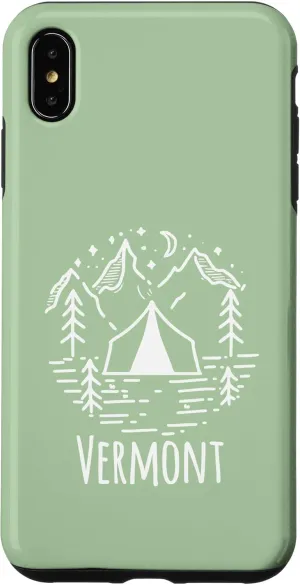 Rustic Tent Camping Mountains Wilderness Campground Vermont Case for iPhone XS Max