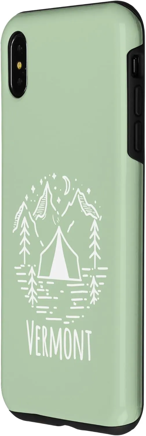 Rustic Tent Camping Mountains Wilderness Campground Vermont Case for iPhone XS Max