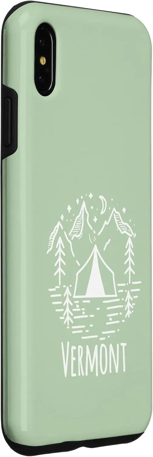Rustic Tent Camping Mountains Wilderness Campground Vermont Case for iPhone XS Max