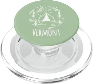 Rustic Tent Camping Mountains Wilderness Campground Vermont PopSockets PopGrip for MagSafe