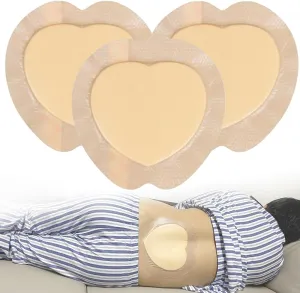 Sacral Foam Wound Dressing - Pressure Adhesive Pad for Elderly Bedridden, Sterile Individual Packaging, 3 Pcs (7"x7")