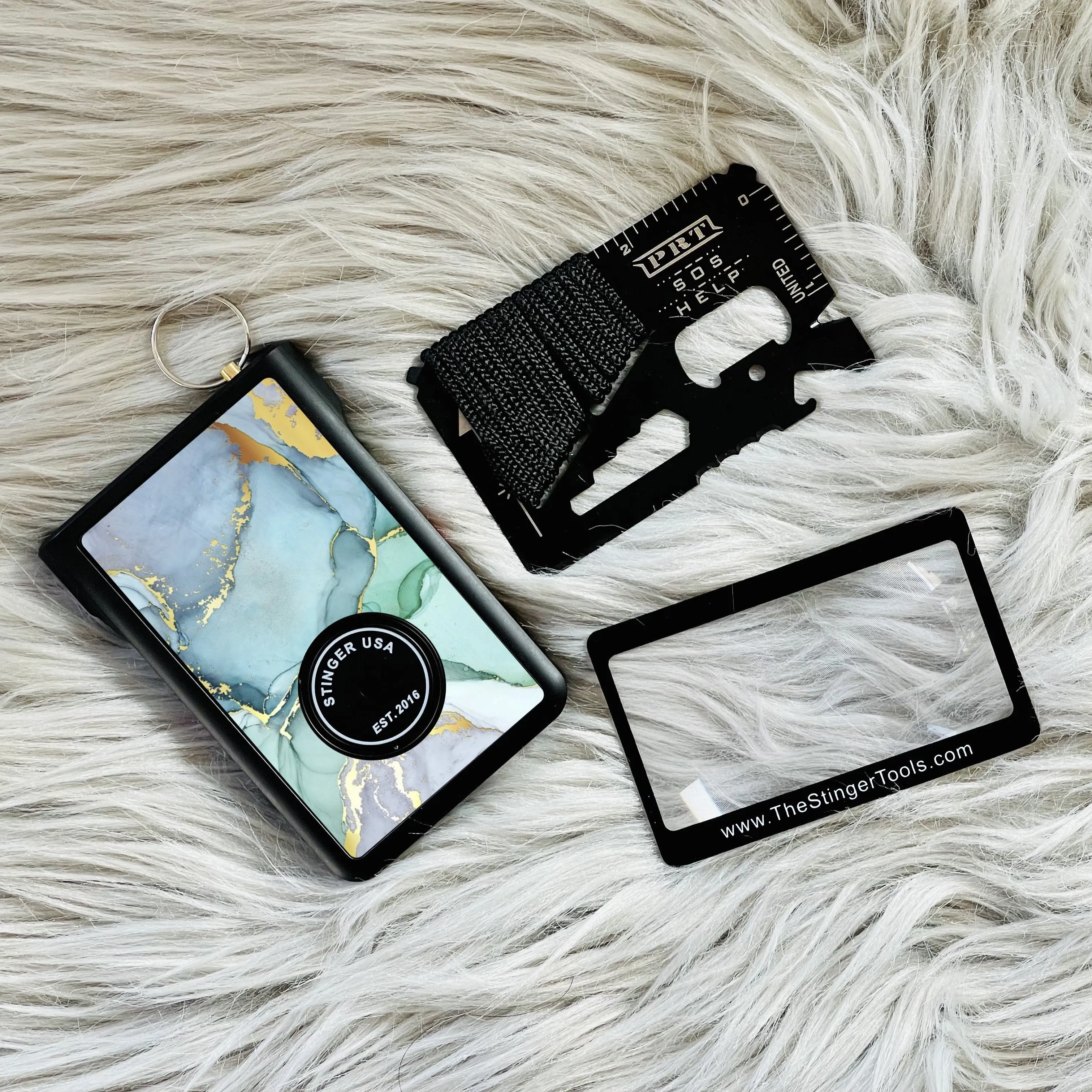 Safety Wallet With Personal Alarm Multi Functional Tool (Peony)