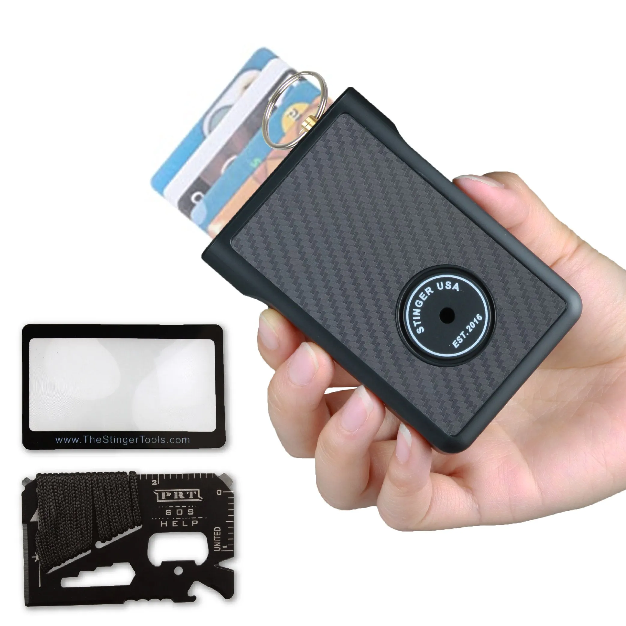 Safety Wallet With Personal Alarm Multi Functional Tool (Peony)