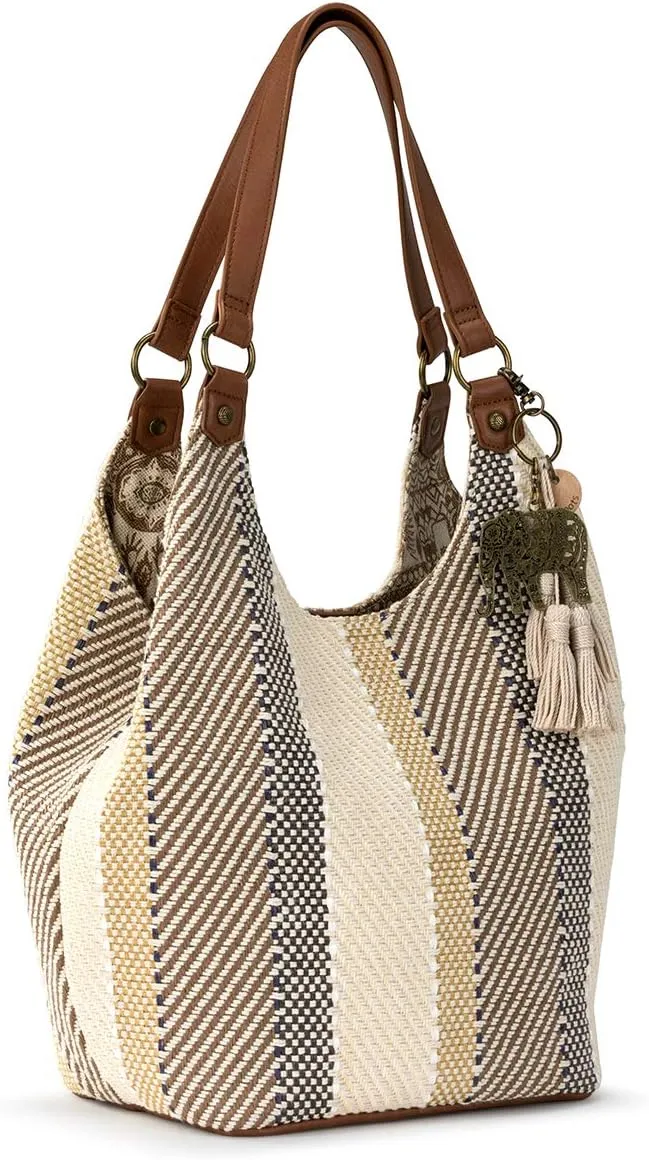 Sakroots The Sak Roma Shopper Shoulder Bag Large Purse & Tote Bag with Double Straps & Zipper Pockets for Everyday & Travel