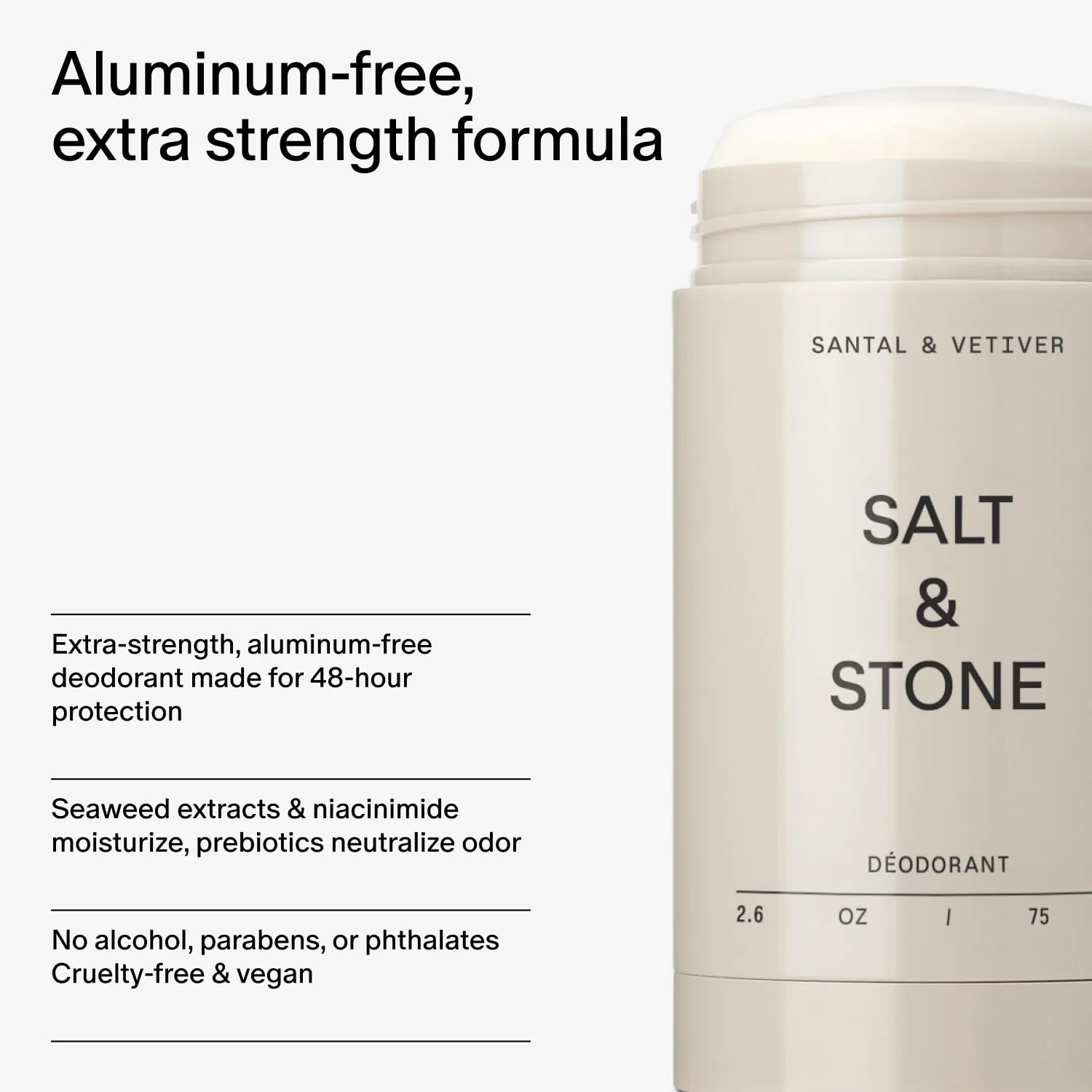 SALT & STONE Deodorant | Extra Strength Natural Deodorant for Women & Men | Aluminum Free with Seaweed Extracts, Shea Butter & Probiotics (Mini Deodorant Discovery Set)