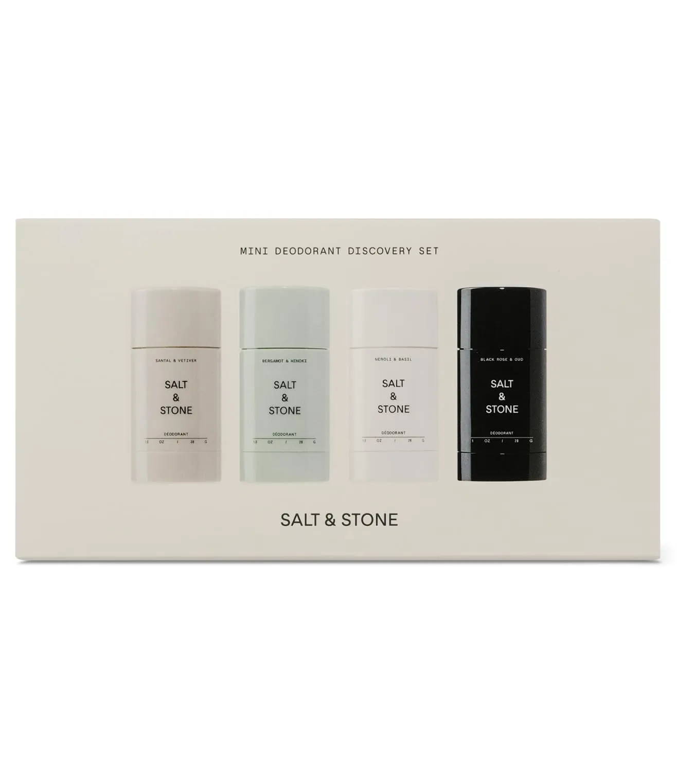 SALT & STONE Deodorant | Extra Strength Natural Deodorant for Women & Men | Aluminum Free with Seaweed Extracts, Shea Butter & Probiotics (Mini Deodorant Discovery Set)
