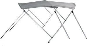 SBU Light Grey Aluminum 3-Bow Bimini Top Compatible for Maxum 2100 SC I/O for Model Years 2000