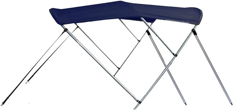 SBU Navy Blue Aluminum 3-Bow Bimini Top Compatible for Celebrity Fish Hawk 2500 WA I/O for Model Years 1993-1996