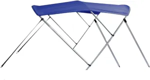 SBU Royal Blue Aluminum 3-Bow Bimini Top Compatible for Bayliner Discovery 195 BOWRIDER for Model Years 2006-2009