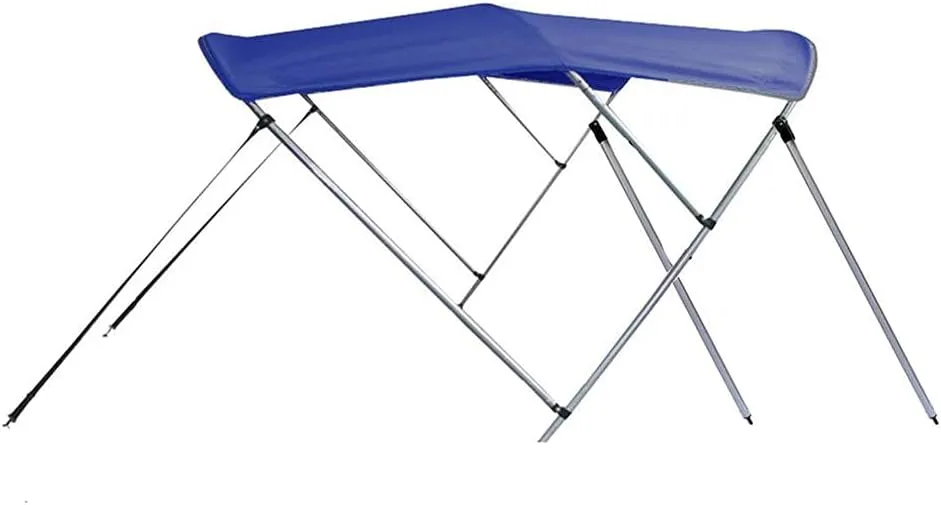 SBU Royal Blue Aluminum 3-Bow Bimini Top Compatible for Bayliner Discovery 195 BOWRIDER for Model Years 2006-2009