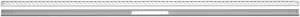Schluter Kerdi-Line-Vario Stainless Steel Channel and Grate Kit - Customizable and Efficient Drainage Solution for Tiled Showers, 48-Inch Length, Slant Grate Design - KLVRID14EB122