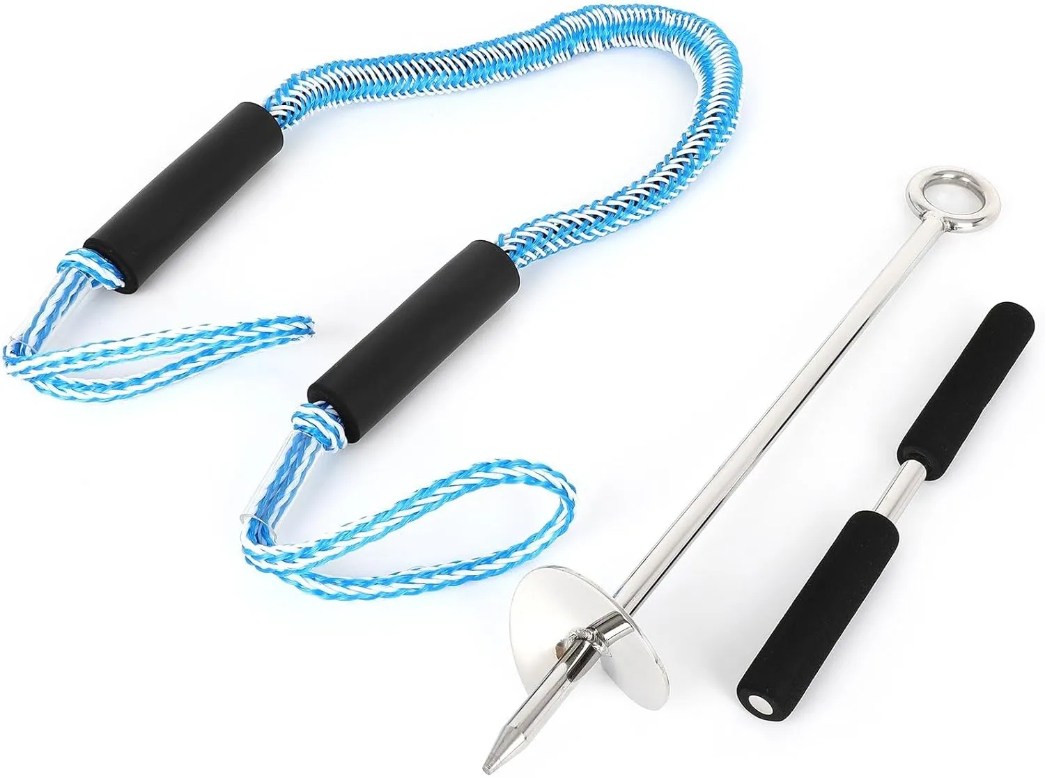 SCITOO 36" Boat Sand Anchor Kit 316 Stainless Steel for Jet Ski,PWC,Floats,Pontoon,Kayak,Canoe Comes with Rope Easy to Adjust Shallow Water