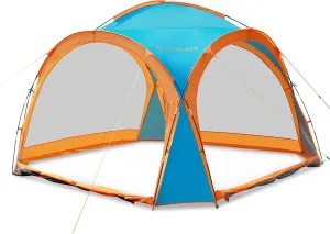 Screen House Tent Dome Tent 4-6 Person Camping Tents for Family Backpacking Waterproof Windproof Suitable for Outdoor Camping Quick with 3 Minute Setup (Tent, Blue)