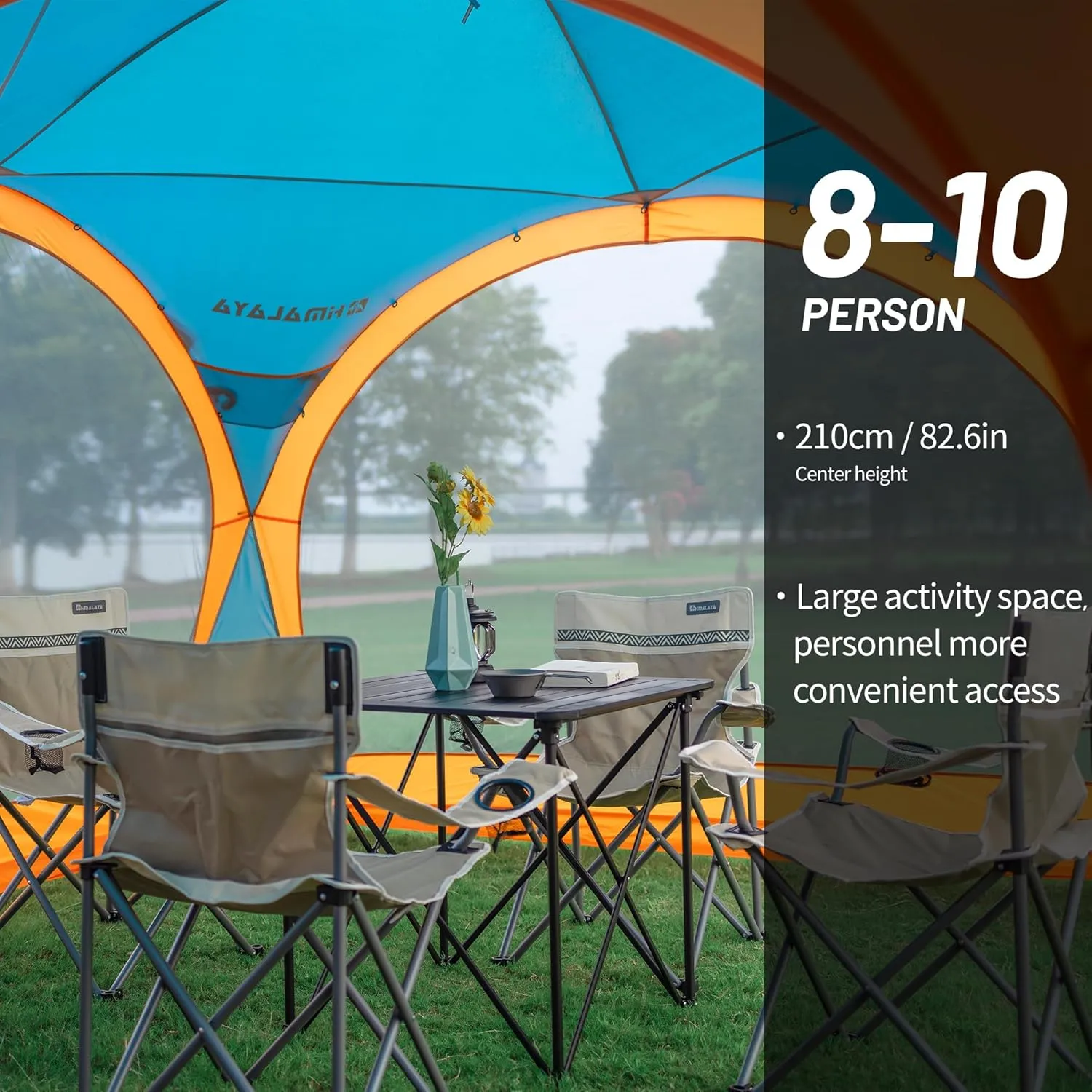 Screen House Tent Dome Tent 4-6 Person Camping Tents for Family Backpacking Waterproof Windproof Suitable for Outdoor Camping Quick with 3 Minute Setup (Tent, Blue)