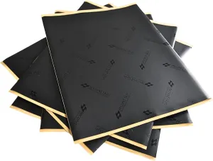 Second Skin Damplifier Pro Butyl Rubber Sound Deadening Mat (2mm) - 12” x 10” CLD Tiles for Car Sound Deadening (5 Sq Ft, 6 Tiles) - Made in USA