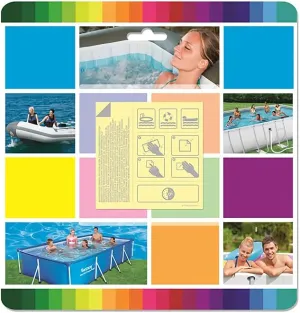 Self-Adhesive Vinyl Pool Patch Repair kit for Summer Swimming Pool Inflatable Toys Air Bed Tent(40 Pieces, 6.5 x 6.5 cm)